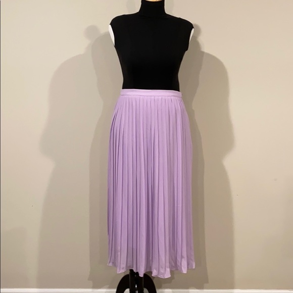 Skirts | Lavender Pleated Midi Skirt 